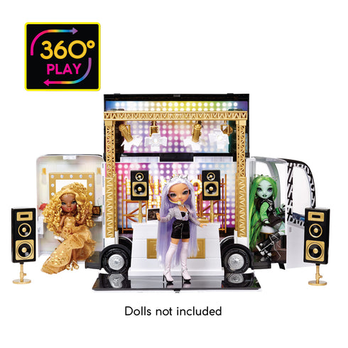 Rainbow High Vision World Tour Bus & Bühne - 4-in-1-Deluxe-Spielset mit Lichtern